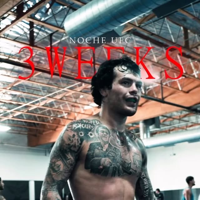 Camp film cover: Noche UFC, three weeks out